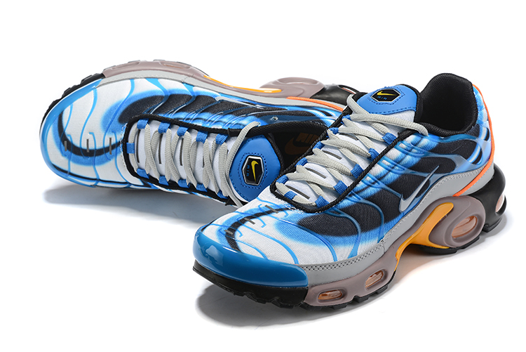 2020 Nike Air Max TN Plus Blue White Black Yellow Shoes - Click Image to Close